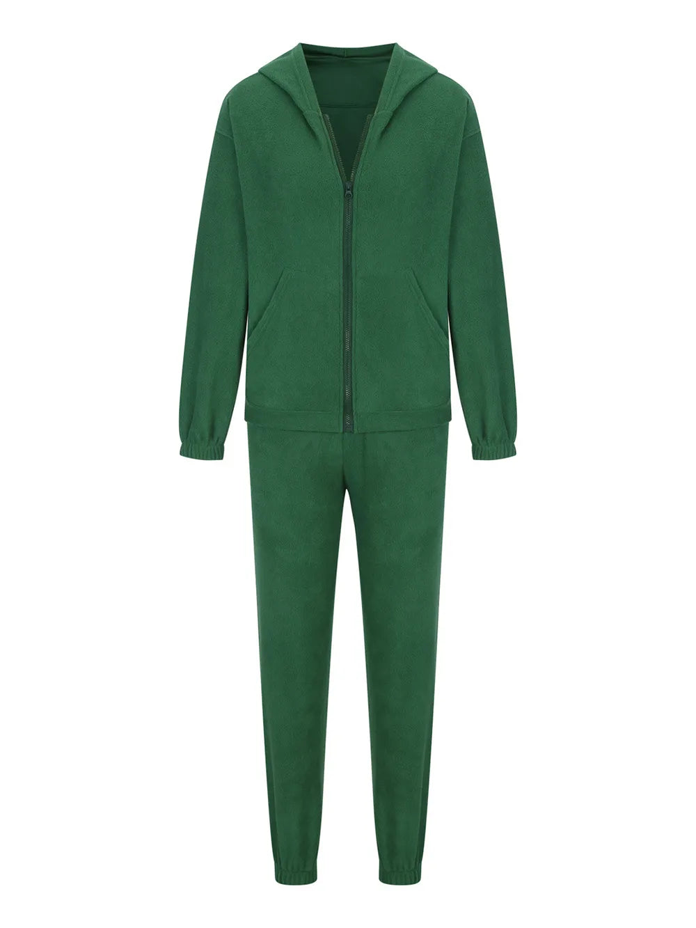 Zip Up Long Sleeve Hoodie and Joggers Set