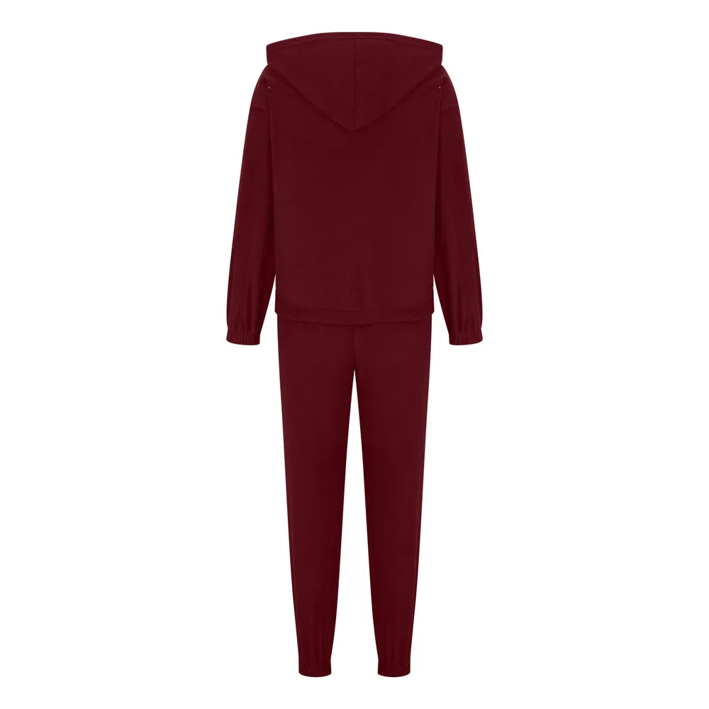 Zip Up Long Sleeve Hoodie and Joggers Set